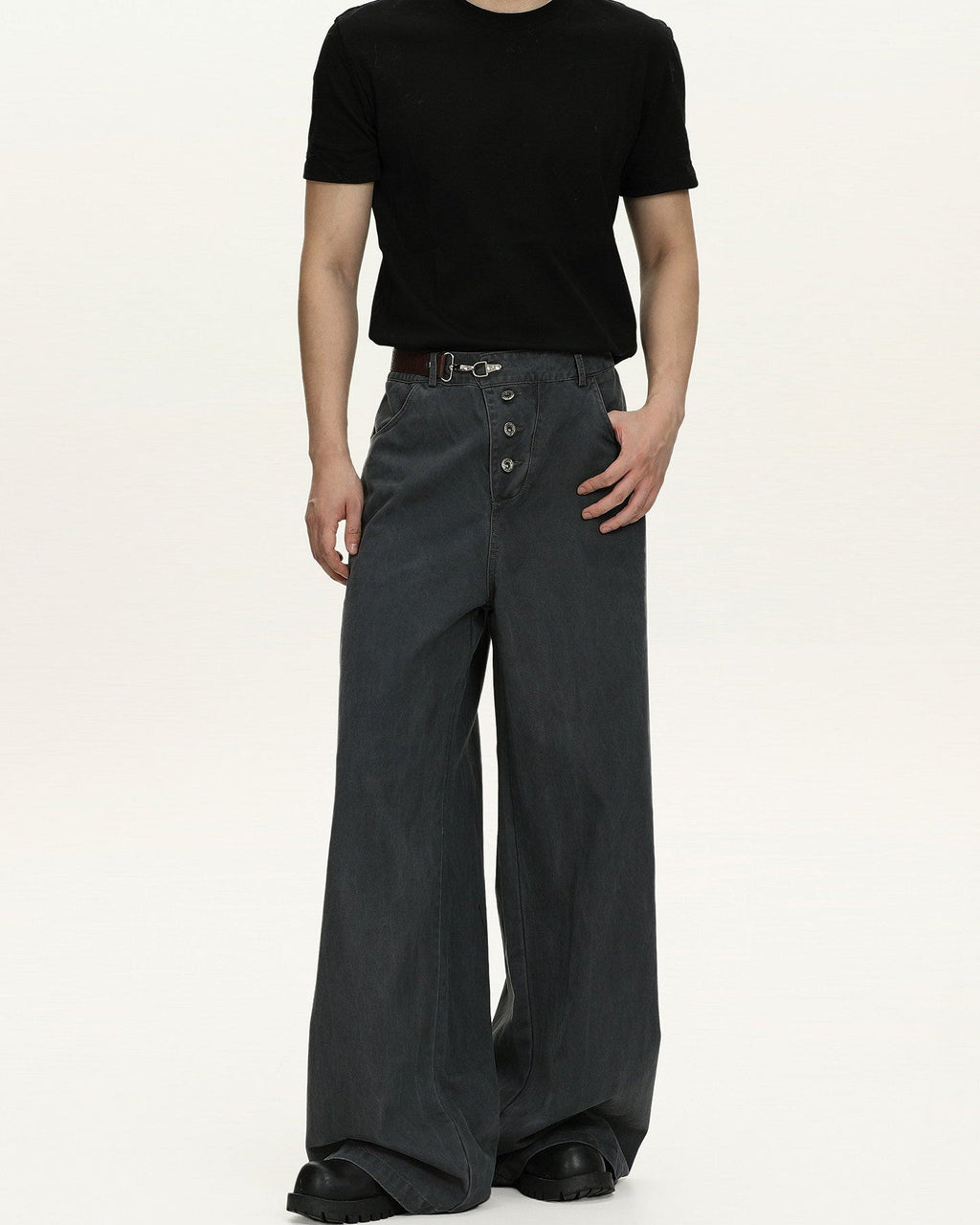 Jeans Larghi da uomo Washed in Cotone | Haven Loom