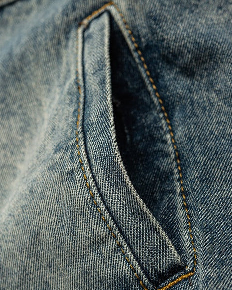 Giacca di Jeans da uomo Cargo Effetto Delavé | Haven Loom, immagine 3