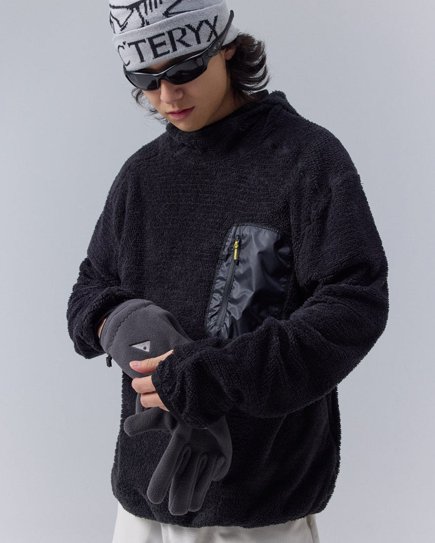 Felpa da uomo con Cappuccio in Pile | Haven Loom