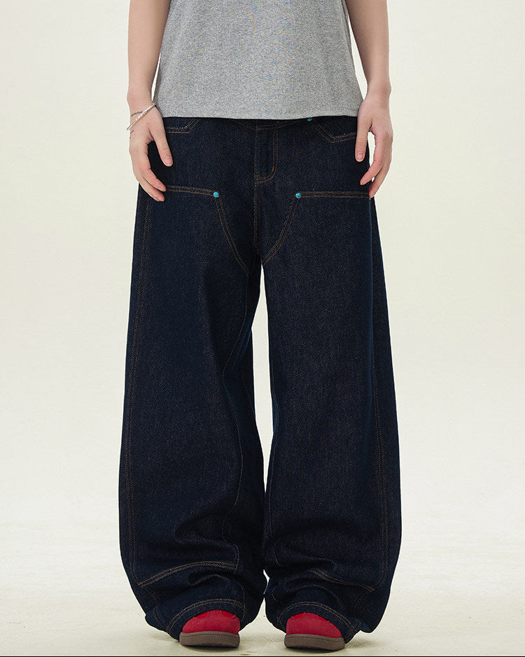 Jeans Larghi da uomo in Denim Grezzo | Haven Loom