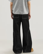 Jeans Larghi da uomo con Cuciture a Contrasto | Haven Loom, immagine 4