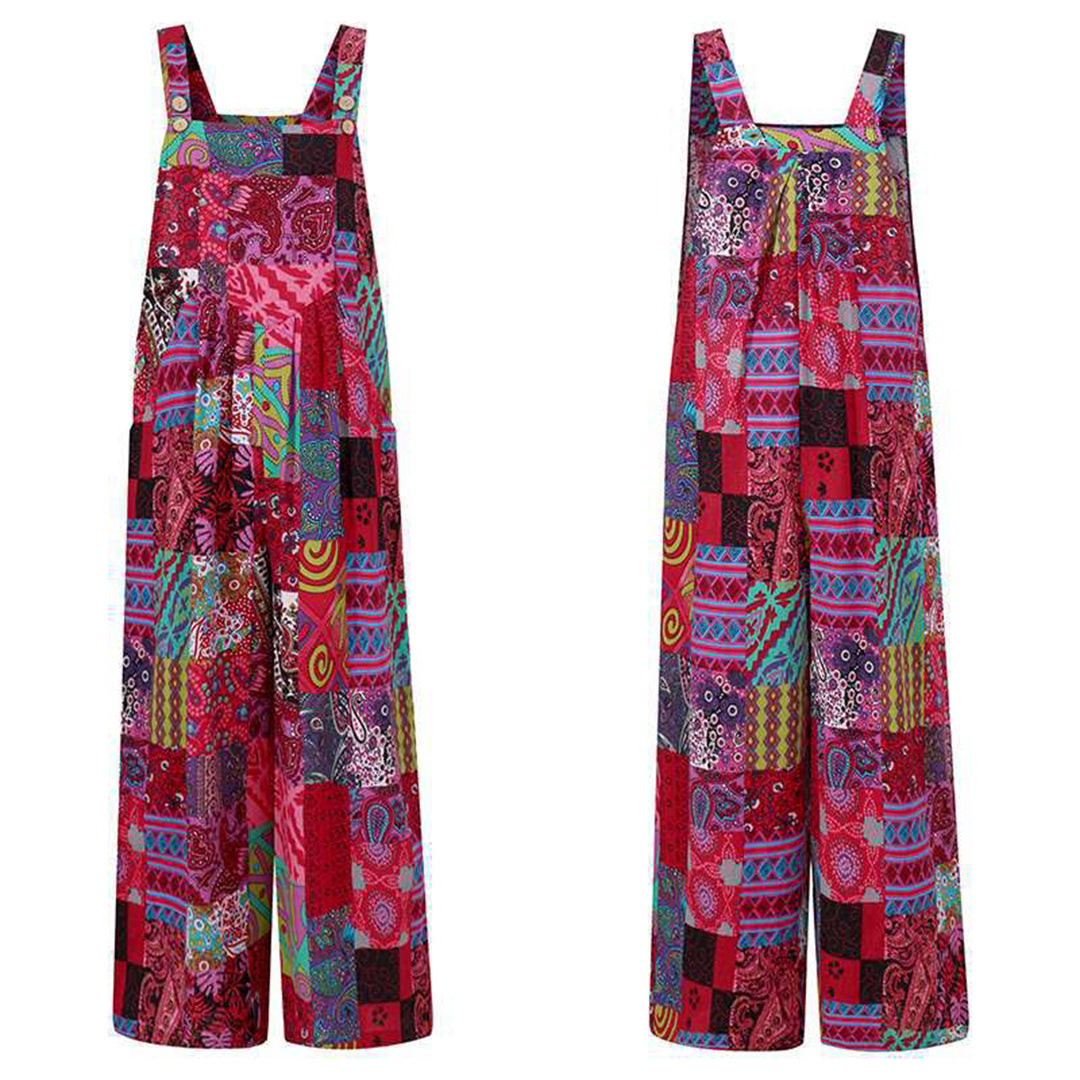 Tuta a spalline con stampa patchwork, vista 6