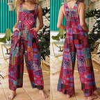 Tuta a spalline con stampa patchwork, vista 5