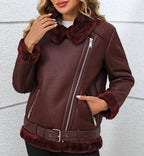 Giacca biker con bordo a contrasto, vista 5