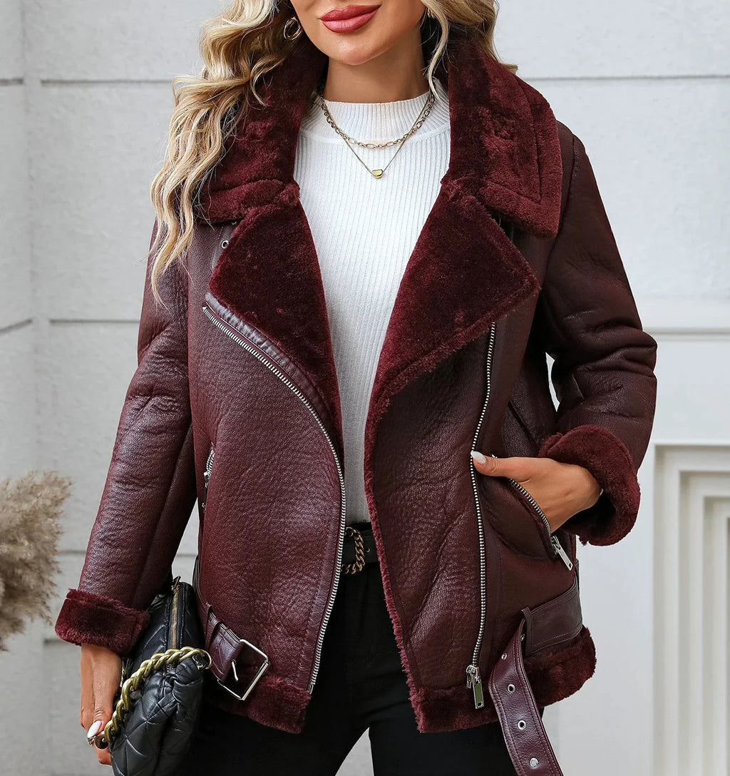 Giacca biker con bordo a contrasto, vista 4