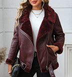 Giacca biker con bordo a contrasto, vista 4