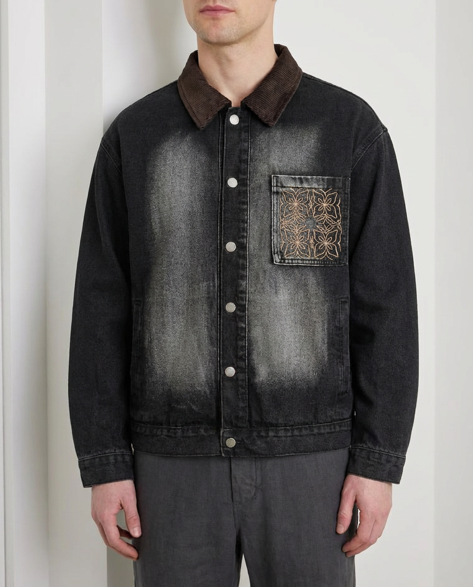 Giacca di Jeans da uomo Cargo Effetto Delavé | Haven Loom, immagine 6