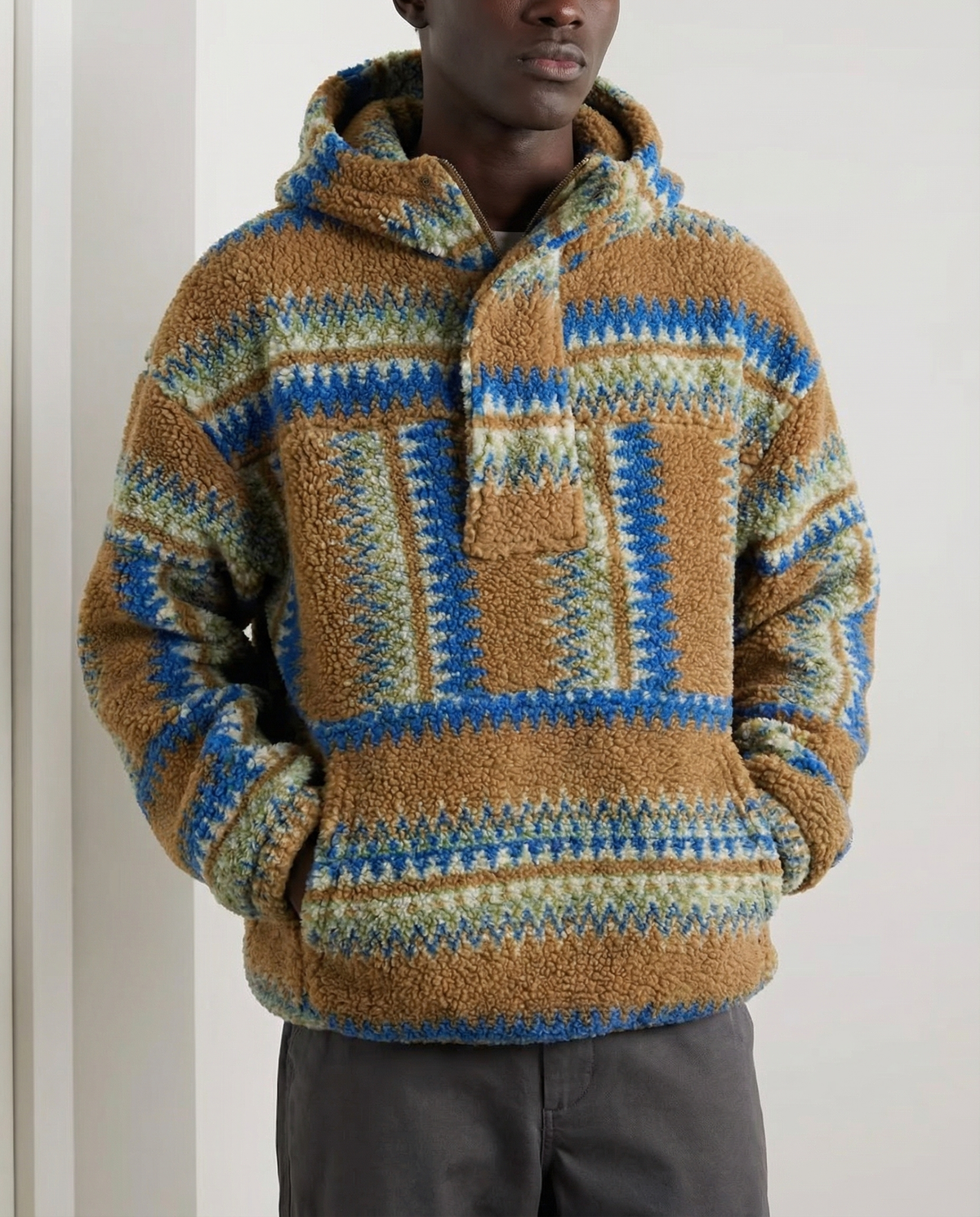 Giubbotto da uomo con Cappuccio in Lana | Haven Loom