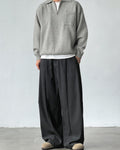 Pantaloni Larghi da uomo con Pinces in Misto Lana | Haven Loom