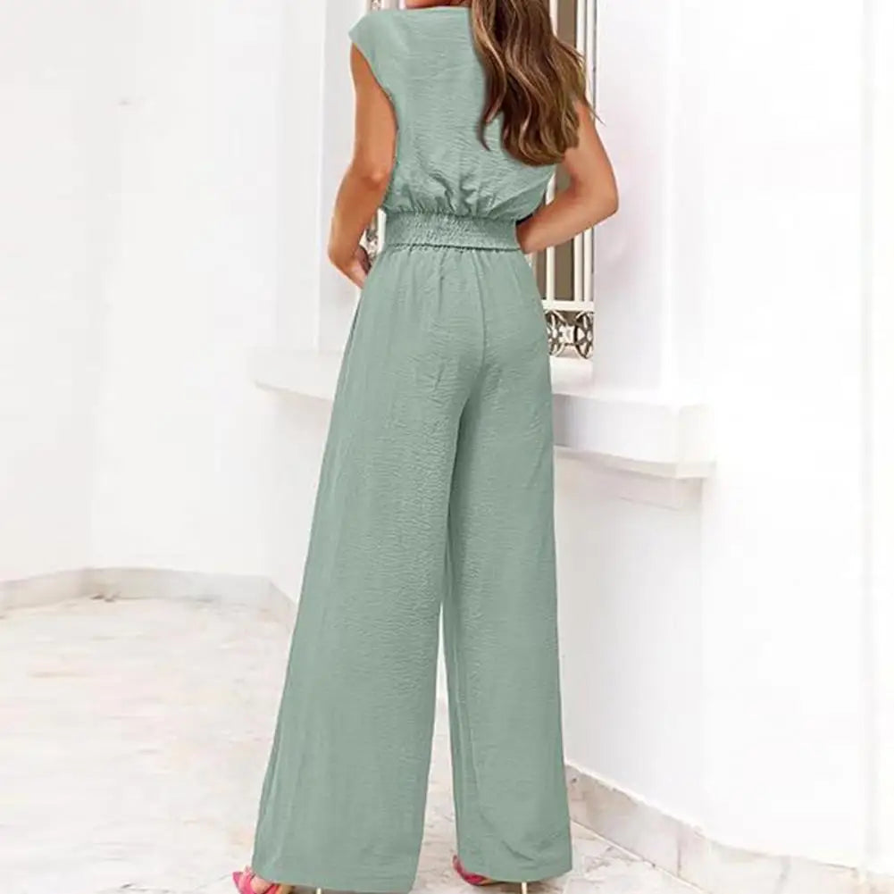 Completo con top annodato e pantaloni, vista 2