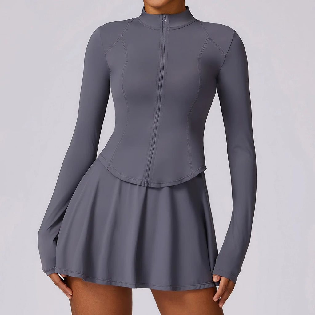 Completo con giacca zip e gonna, vista 11
