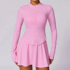 Completo con giacca zip e gonna, vista 8