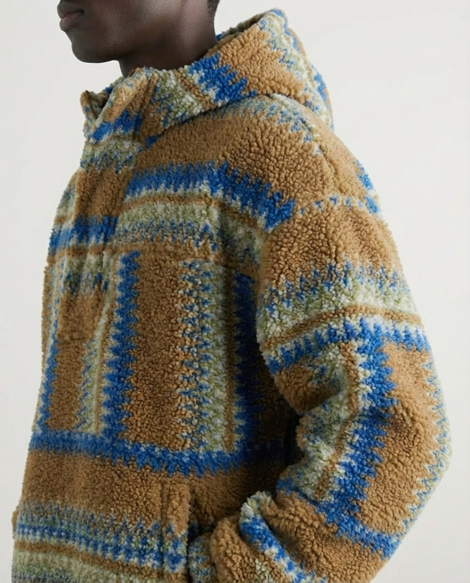 Giubbotto da uomo con Cappuccio in Lana | Haven Loom, immagine 2