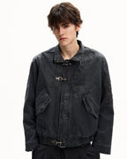 Giubbotto da uomo con Fibbie in Twill di Cotone | Haven Loom, immagine 5