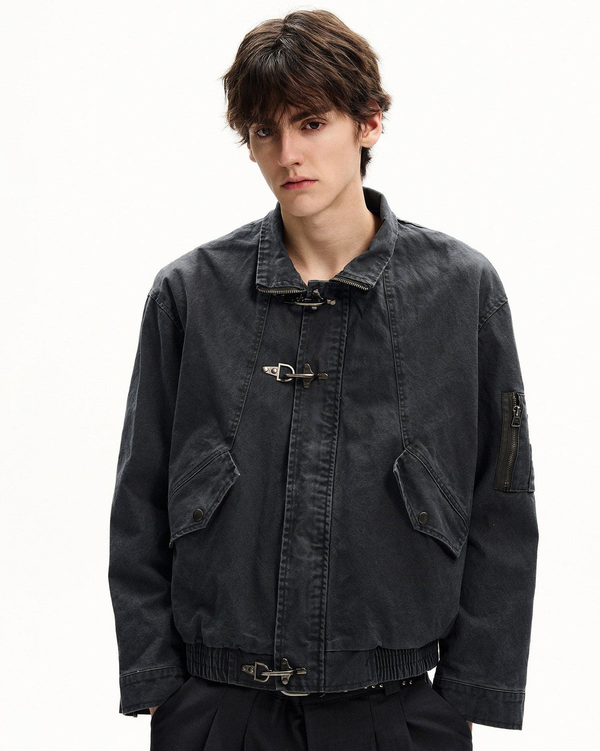 Giubbotto da uomo con Fibbie in Twill di Cotone | Haven Loom, immagine 5