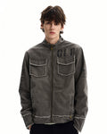 Field Jacket da uomo con Zip in Cotone Washed | Haven Loom
