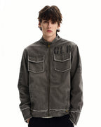 Field Jacket da uomo con Zip in Cotone Washed | Haven Loom