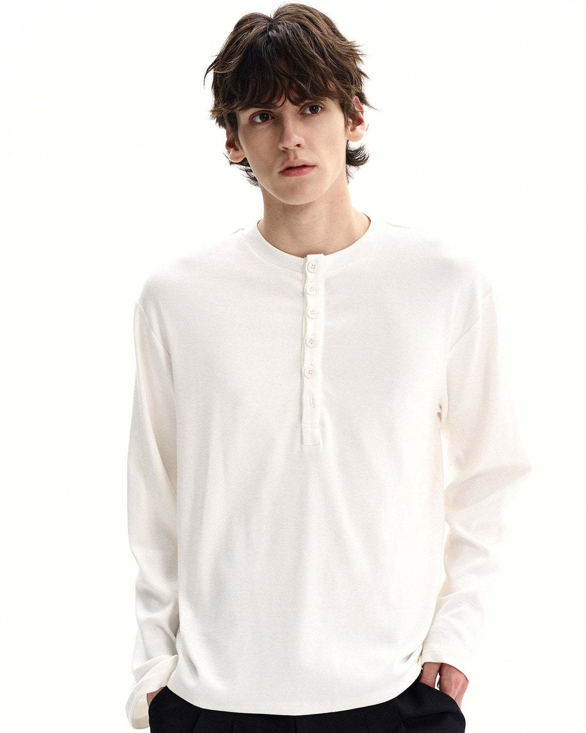 Maglia Serafino da uomo a Nido d'Ape in Cotone | Haven Loom, immagine 4