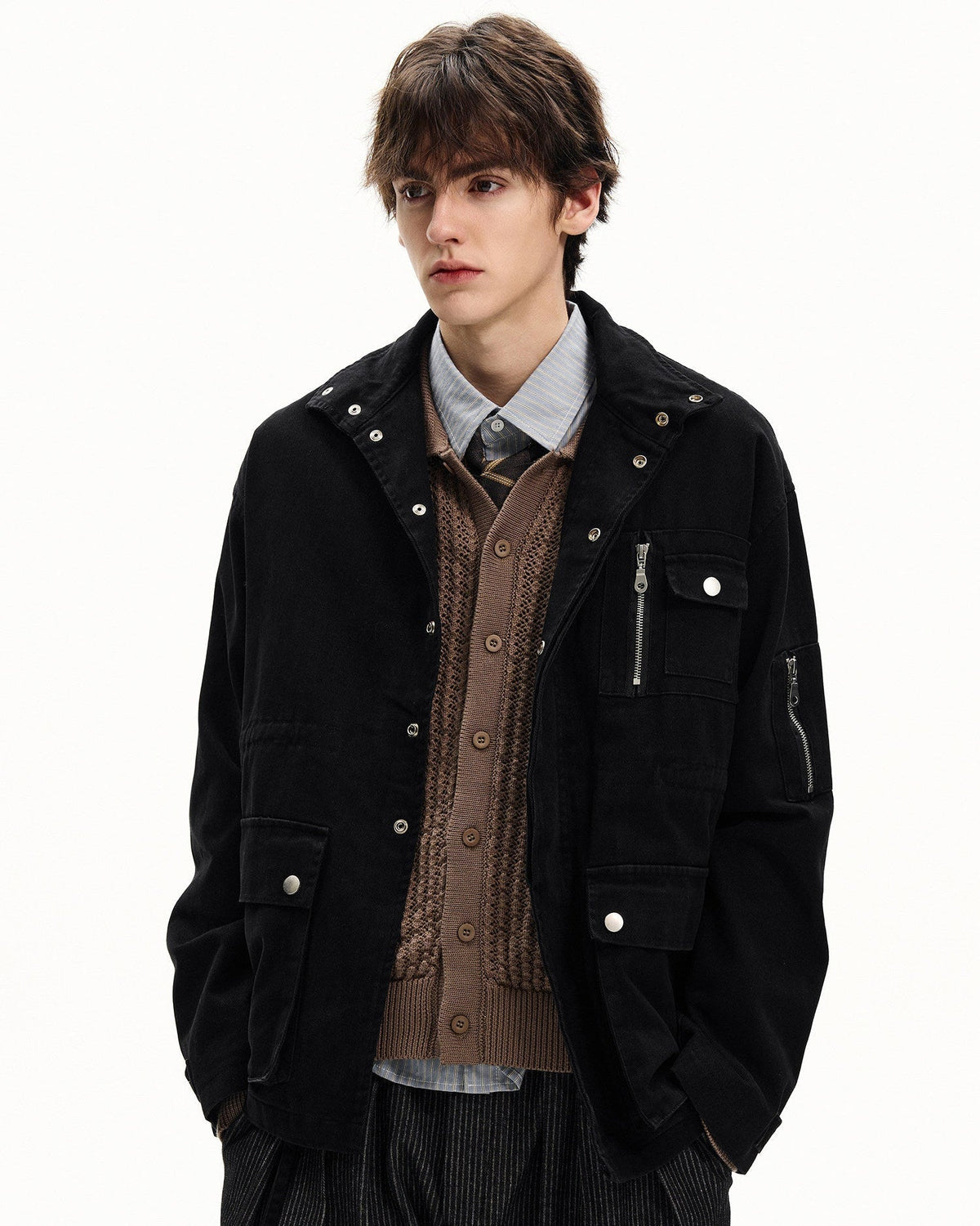 Field Jacket da uomo Utility in Cotone Washed | Haven Loom, immagine 3