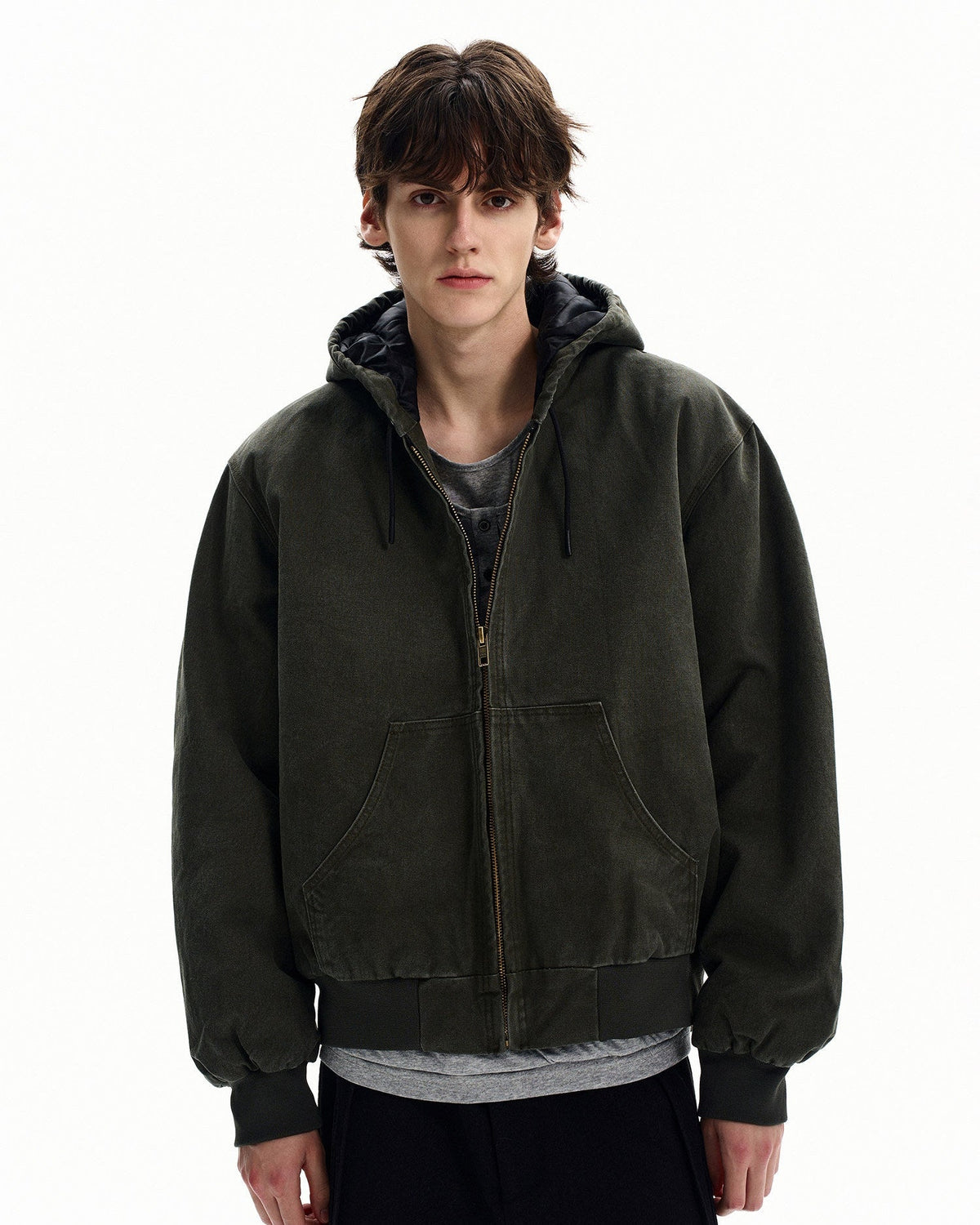 Giubbotto da uomo con Cappuccio e Zip in Cotone | Haven Loom, immagine 4