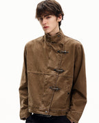 Giubbotto da uomo con Alamari in Cotone Washed | Haven Loom, immagine 5