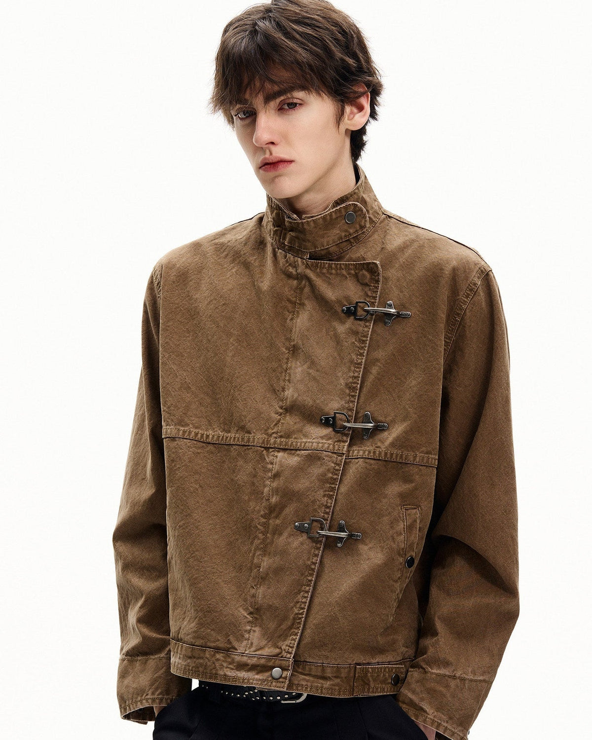 Giubbotto da uomo con Alamari in Cotone Washed | Haven Loom, immagine 5
