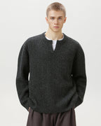 Maglione da uomo a Trecce Scollo a V in Lana | Haven Loom, immagine 7