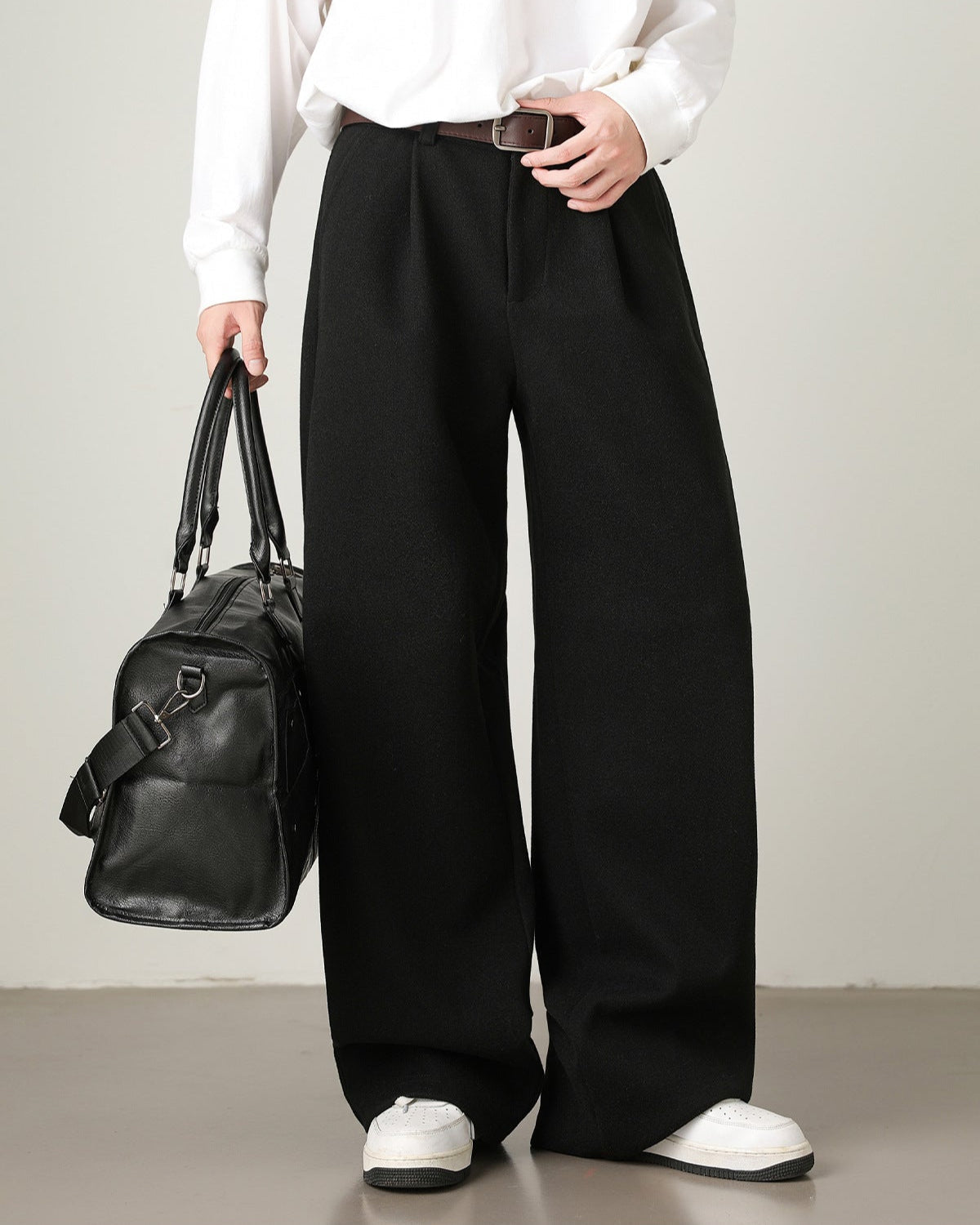 Pantaloni Larghi da uomo in Misto Lana | Haven Loom, immagine 13