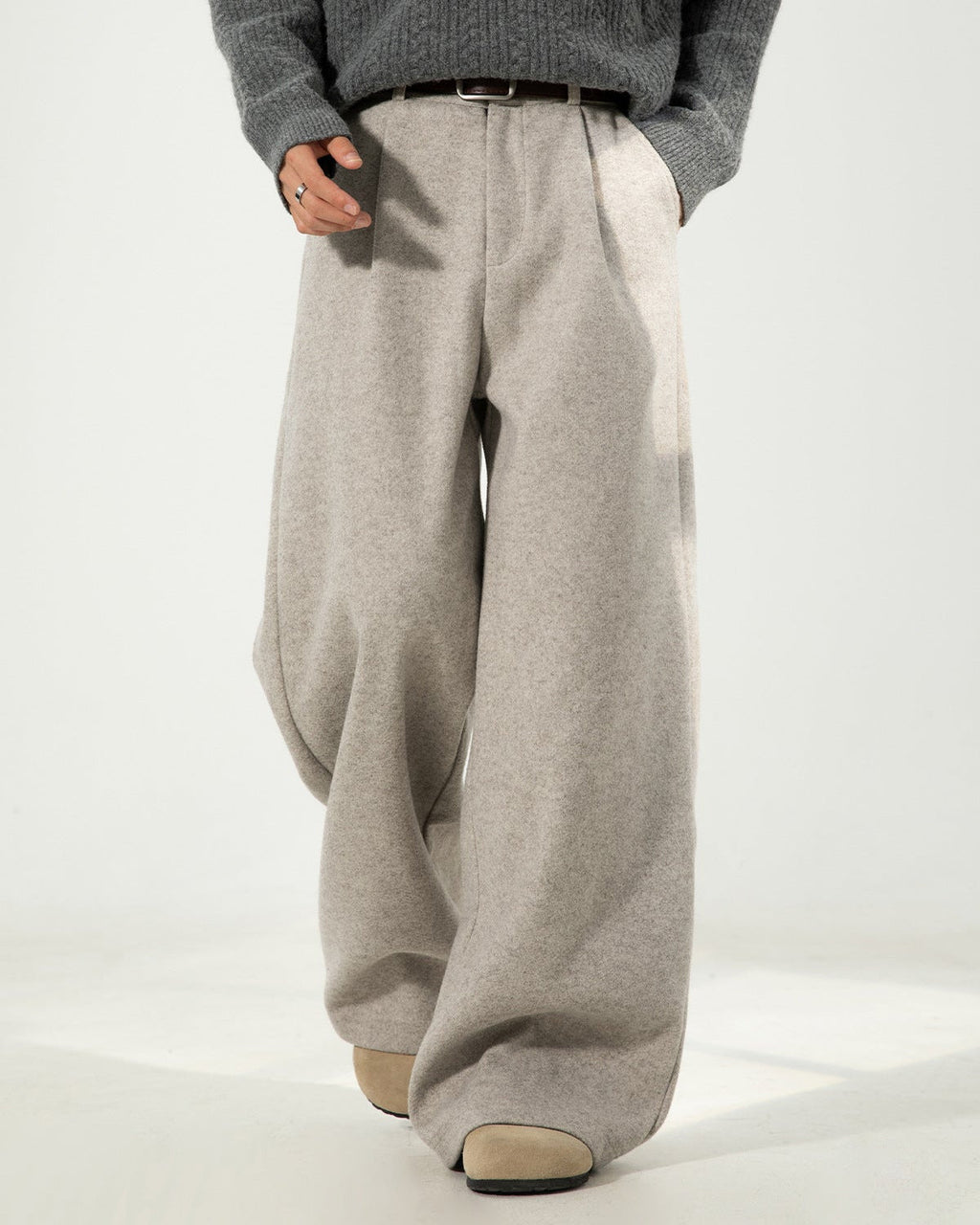 Pantaloni Larghi da uomo in Misto Lana | Haven Loom, immagine 6