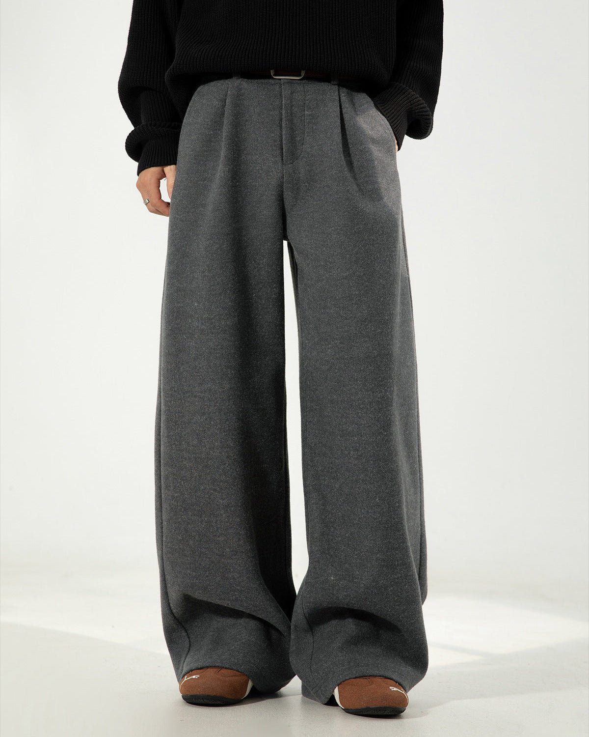Pantaloni Larghi da uomo in Misto Lana | Haven Loom, immagine 9