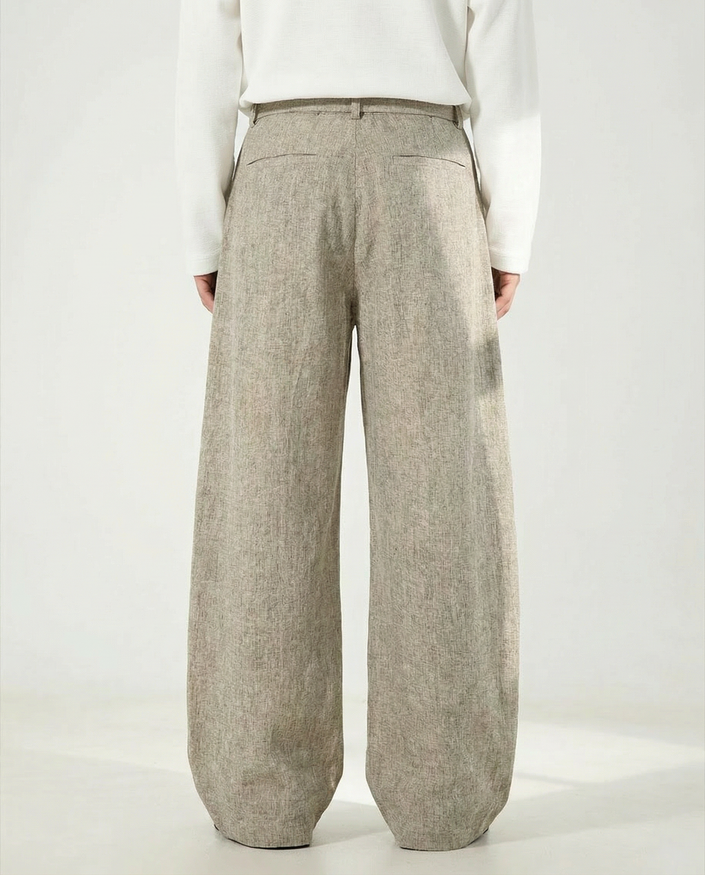 Pantaloni Larghi da uomo in Misto Lana e Cotone | Haven Loom, immagine 3