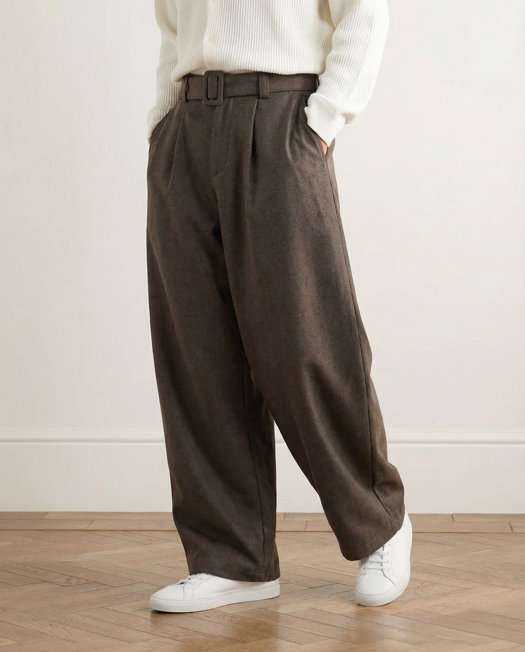 Pantaloni Larghi da uomo in Misto Lana e Cotone | Haven Loom, immagine 6