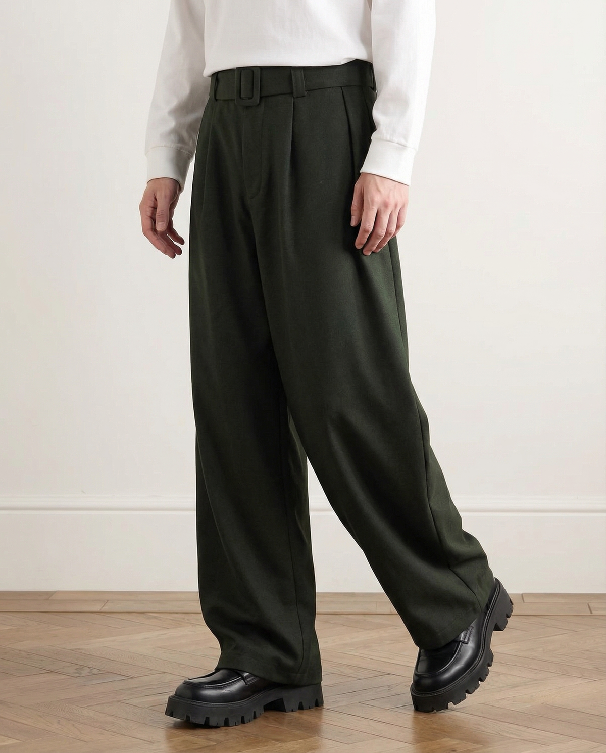 Pantaloni Larghi da uomo in Misto Lana e Cotone | Haven Loom, immagine 11