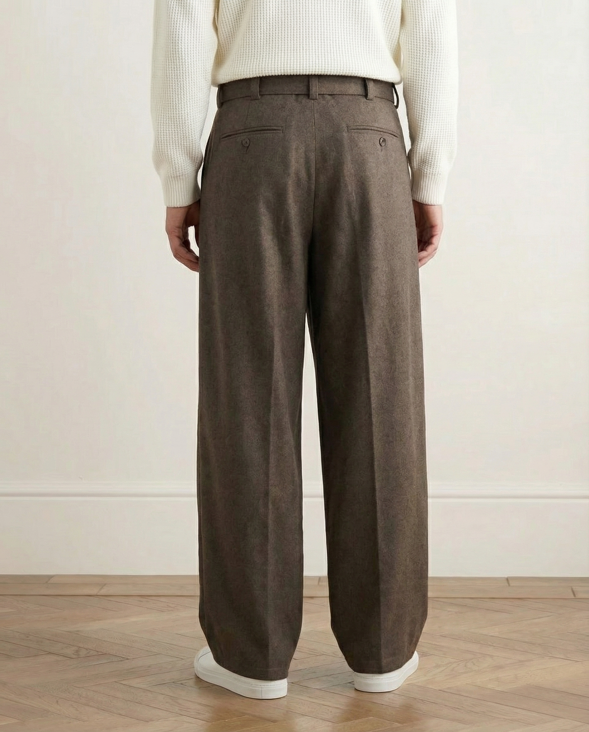 Pantaloni Larghi da uomo in Misto Lana e Cotone | Haven Loom, immagine 7