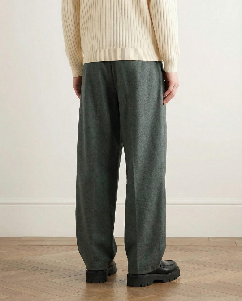 Pantaloni Larghi da uomo in Misto Lana e Cotone | Haven Loom, immagine 10