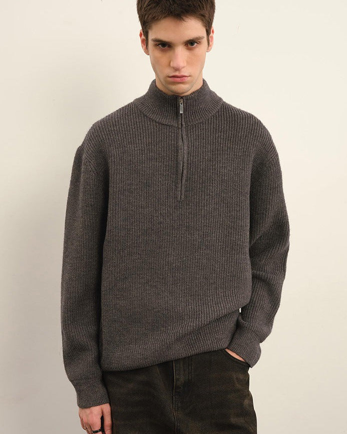 Maglione da uomo Mezza Zip in Lana | Haven Loom, immagine 4