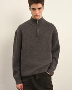 Maglione da uomo Mezza Zip in Lana | Haven Loom, immagine 4
