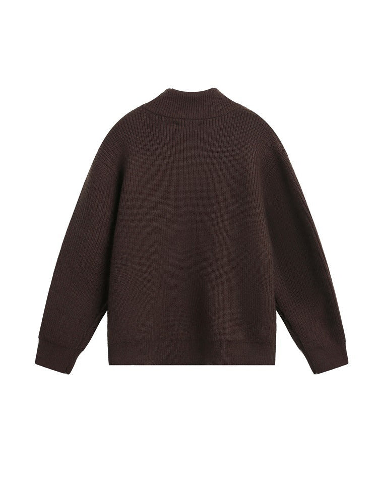 Maglione da uomo Mezza Zip in Lana | Haven Loom, immagine 8