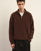 Maglione da uomo Mezza Zip in Lana | Haven Loom
