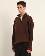 Maglione da uomo Mezza Zip in Lana | Haven Loom, immagine 3