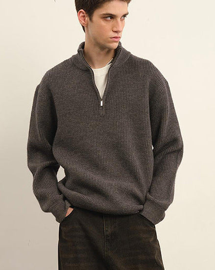 Maglione da uomo Mezza Zip in Lana | Haven Loom, immagine 6