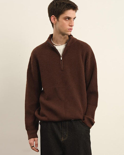 Maglione da uomo Mezza Zip in Lana | Haven Loom, immagine 2