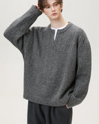Maglione da uomo con Collo Aperto in Maglia | Haven Loom