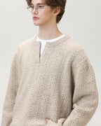 Maglione da uomo con Collo Aperto in Maglia | Haven Loom, immagine 5
