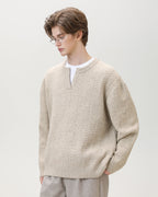 Maglione da uomo con Collo Aperto in Maglia | Haven Loom, immagine 7