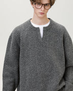 Maglione da uomo con Collo Aperto in Maglia | Haven Loom, immagine 2