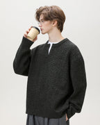 Maglione da uomo con Collo Aperto in Maglia | Haven Loom, immagine 9