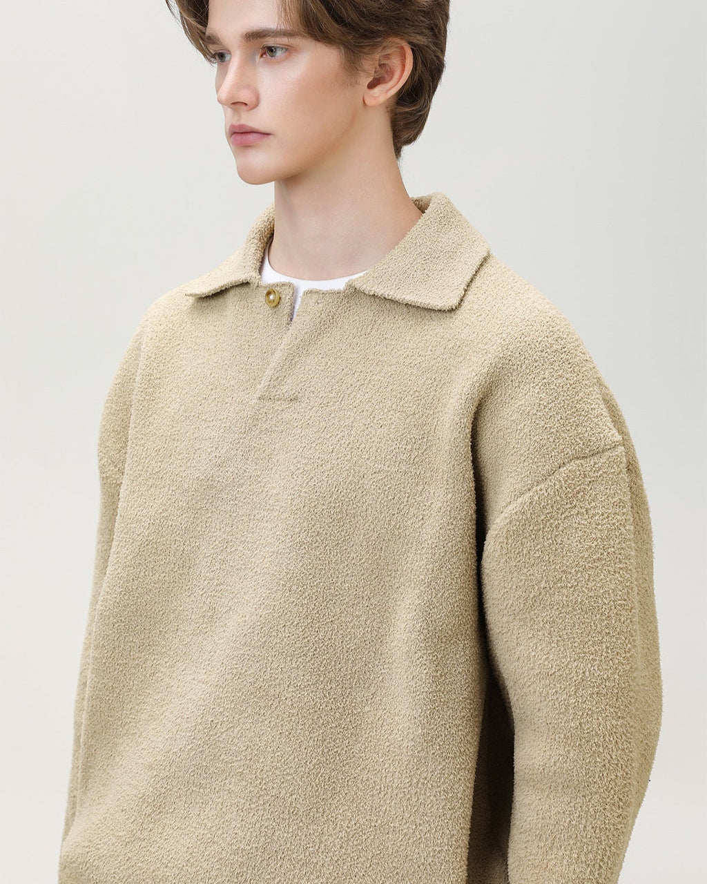 Maglione da uomo Serafino Oversize in Misto Lana | Haven Loom, immagine 10