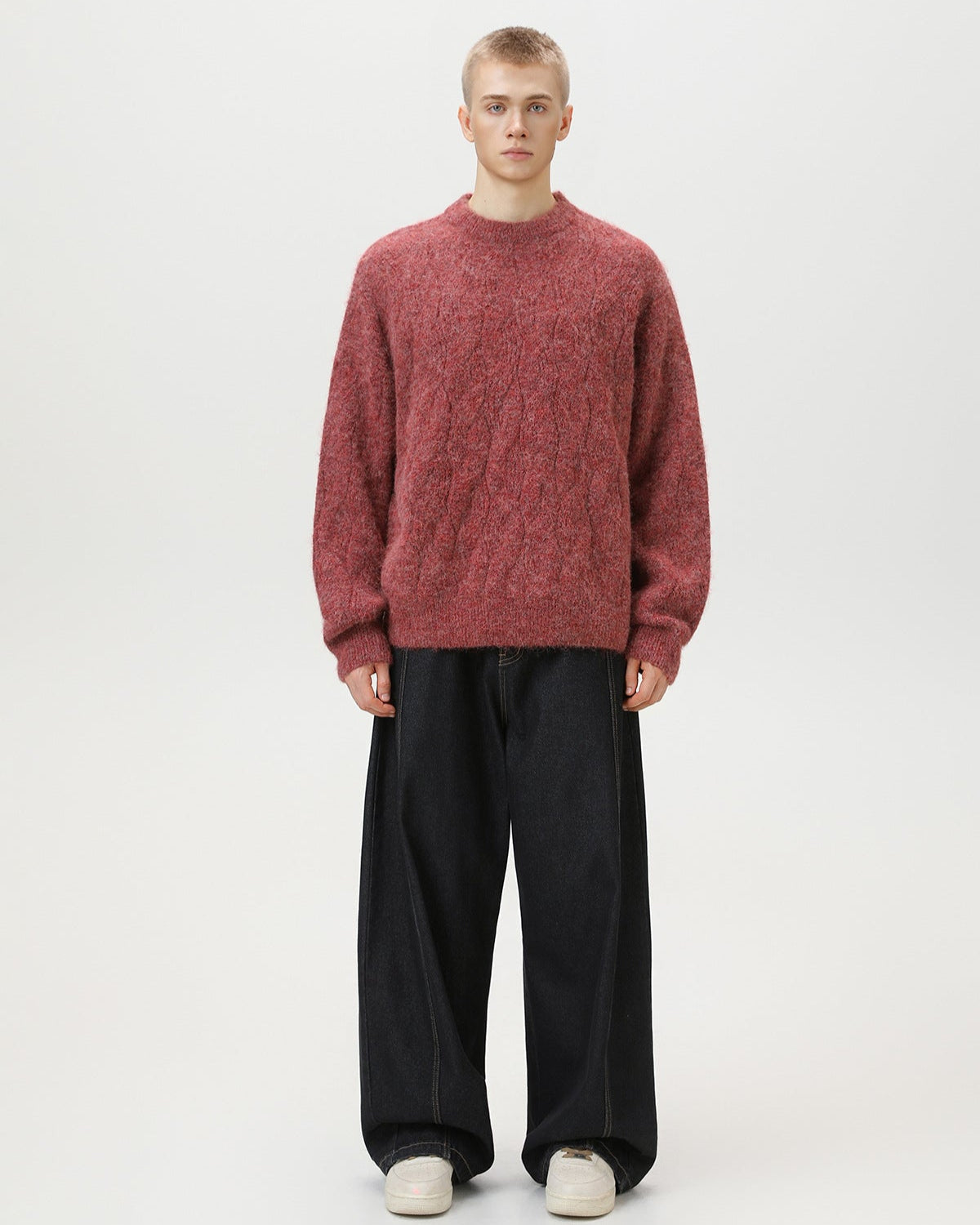 Maglione da uomo Oversize a Trecce Girocollo | Haven Loom, immagine 7