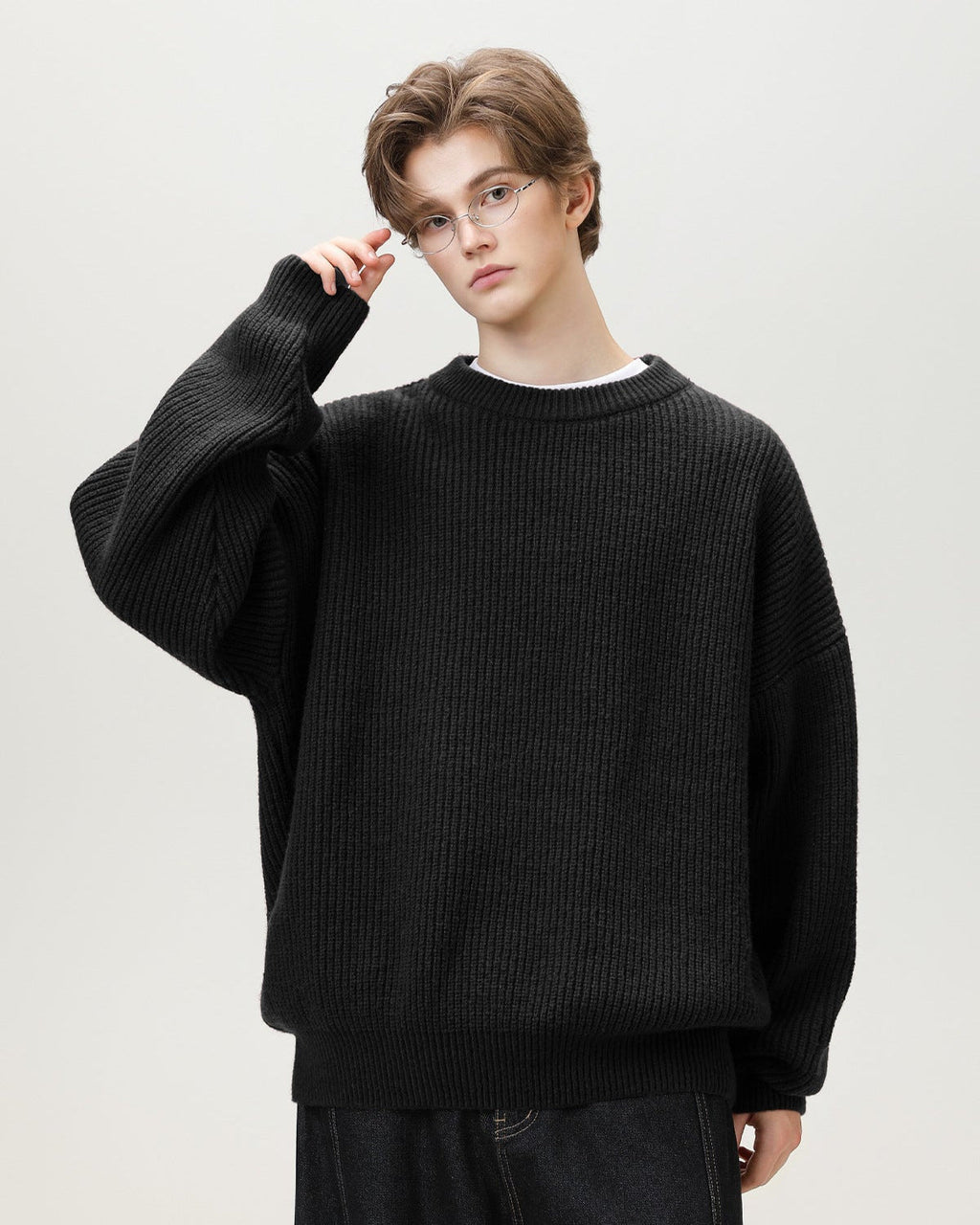 Maglione da uomo Oversize Girocollo Comodo | Haven Loom, immagine 3